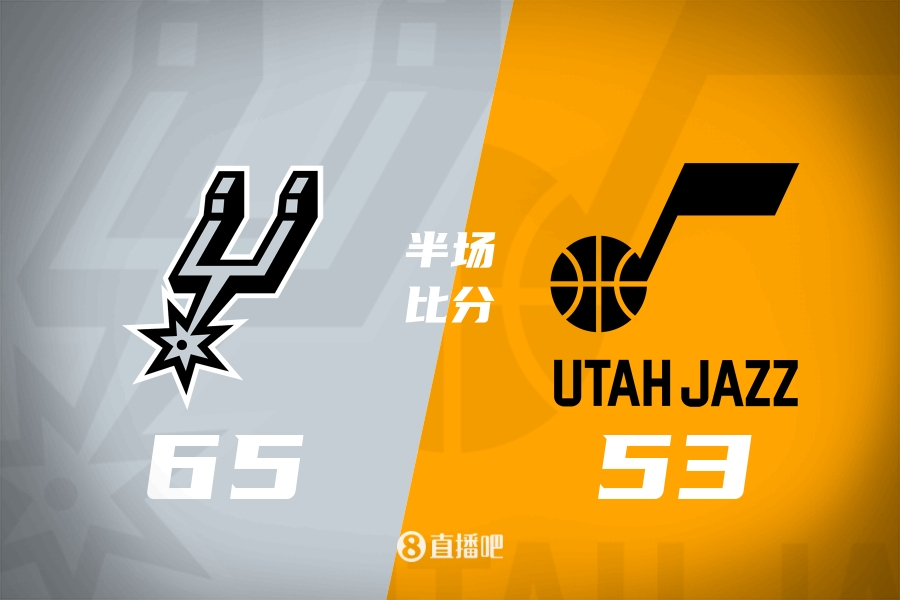 世界杯客户端安装-马刺半场5人上双&amp;65-53领先爵士 文班填满数据栏 乔治14分